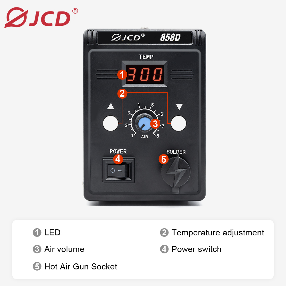 JCD Hot Air Gun 858D BGA Rewor - Heat Gun Small recension och pris
