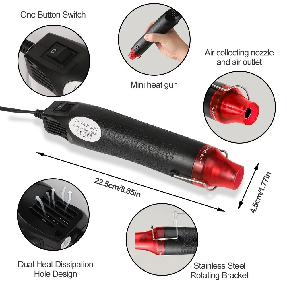 220V/110V Mini Hot Air Gun Tem - Heat Gun Small recension och pris