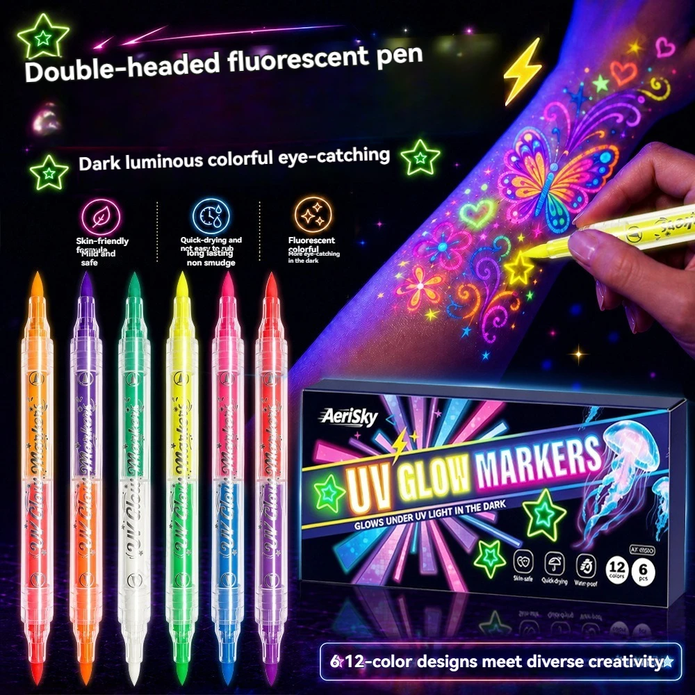 12 Colors Double-ended UV Neon - Copic Marker Sketch recension och pris