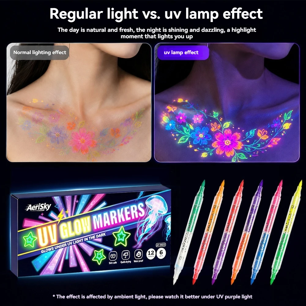 12 Colors Double-ended UV Neon - Copic Marker Sketch recension och pris