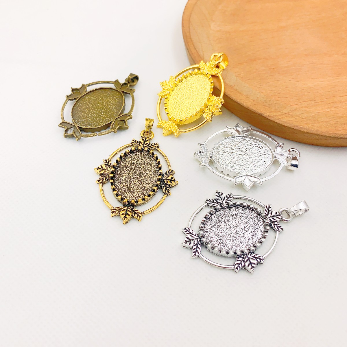 Onebeading Fit 18x25mm Oval Ca - Bezels Set Pendant recension och pris
